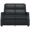 vidaXL Fauteuil de massage inclinable 2 places noir similicuir