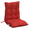 vidaXL Coussins de chaise &agrave; dossier bas lot de 6 rouge tissu oxford