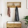 vidaXL Porte-manteau mural SANDNES 87x12x35 cm bois massif pin