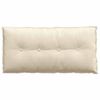 vidaXL Coussin de Dos Cr&egrave;me 100 x 50 cm Tissu en velours c&ocirc;tel&eacute;