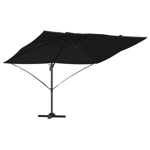 vidaXL Parasol 351 x 250 x 260 cm Polyester et Aluminium Noir