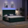 vidaXL Cadre de lit ottoman avec matelas vert fonc&eacute; 200x200 cm velours