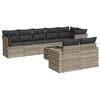 vidaXL Salon de jardin 9 pcs avec coussins gris clair r&eacute;sine tress&eacute;e