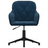 vidaXL Chaise pivotante de bureau Bleu Velours