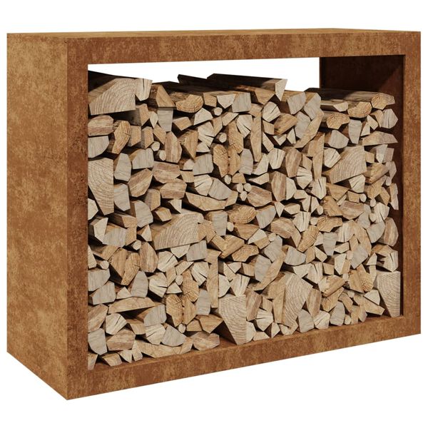 VidaXL &Eacute;tag&egrave;re &agrave; bois 100x40x80 cm acier r&eacute;sistant aux intemp&eacute;ries
