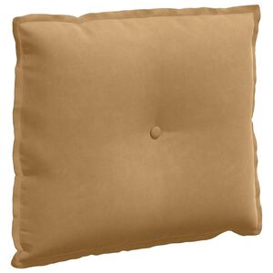 vidaXL Coussin de Dos Marron 60 x 50 cm Tissu en velours c&ocirc;tel&eacute;
