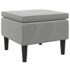 vidaXL Tabouret avec pieds en bois et velours gris clair