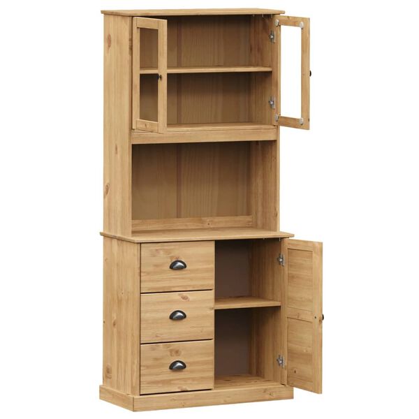 vidaXL Buffet haut VIGO 78x40x175 cm bois massif de pin