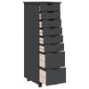 vidaXL Armoire roulante avec tiroirs MOSS gris bois de pin solide