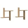 vidaXL &Eacute;tag&egrave;res murales 2 pcs ch&ecirc;ne artisanal bois d'ing&eacute;nierie