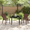vidaXL Ensemble de salle &agrave; manger pour jardin 3 pcs Marron et Noir
