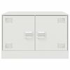 vidaXL Table basse blanc 67x50x44 cm acier