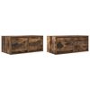 vidaXL Meubles TV 2 pcs ch&ecirc;ne fum&eacute; 60x31x25,5 cm bois d'ing&eacute;nierie