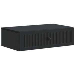 vidaXL Table d'appoint murale Noir 59 x 34,5 x 17 cm Bois d'ing&eacute;nierie