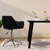 vidaXL Chaise pivotante de salle &agrave; manger Noir Tissu