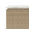 vidaXL Banc de jardin avec coussin beige 110x40x44 cm résine tressée