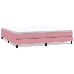 vidaXL Sommier &agrave; lattes de lit sans matelas rose 200x210 cm velours