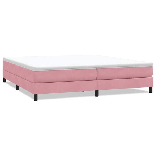 vidaXL Sommier &agrave; lattes de lit sans matelas rose 200x210 cm velours