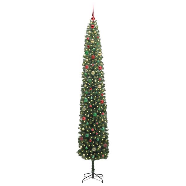 vidaXL Sapin de No&euml;l artificiel Vert 300 cm PVC et acier et plastique