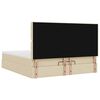 VidaXL Cadre de lit ottoman avec matelas cr&egrave;me 180x200 cm tissu