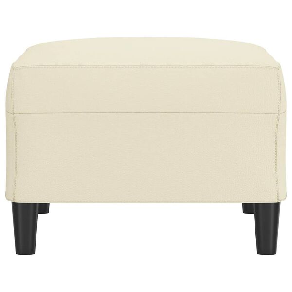 vidaXL Repose-pied Crème 70x55x41 cm Similicuir
