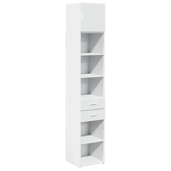 vidaXL Armoire de rangement mince blanc 40x42,5x225 cm
