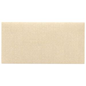 vidaXL T&ecirc;te de lit murale 12 pc 30 x 15 cm Cr&egrave;me tissu