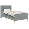 vidaXL Cadre de lit avec matelas Gris clair 80 x 200 cm tissu