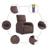 vidaXL Fauteuil inclinable de massage &eacute;lectrique marron similicuir