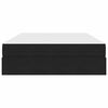 vidaXL Lit avec rangement et matelas Noir 140 x 190 cm Velours