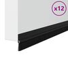 vidaXL Brosses de porte adh&eacute;sives 12 pcs Noir 100 cm