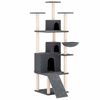 vidaXL Arbre &agrave; chat avec griffoirs en sisal Gris fonc&eacute; 175 cm