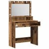 vidaXL Table de Toilette avec tiroir Bois ancien 79 x 41 x 135 cm