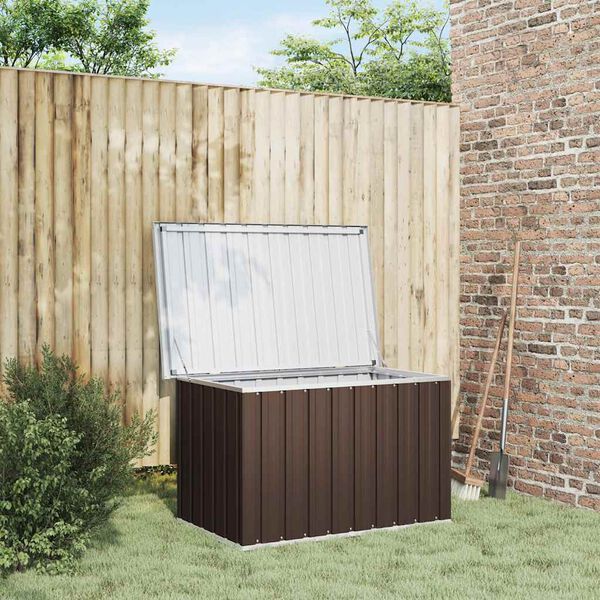 vidaXL Coffre de rangement de jardin Marron 109x67x65 cm