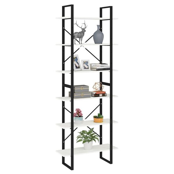 vidaXL Armoire haute Blanc 80x30x210 cm Bois de pin solide