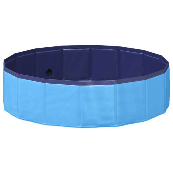 vidaXL Piscine de nage pliable pour chien Bleu 80 x 80 x 20 cm PVC