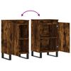 vidaXL Buffet ch&ecirc;ne fum&eacute; 40x35x70 cm bois d'ing&eacute;nierie