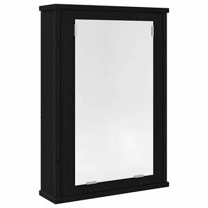 vidaXL Armoire &agrave; miroir de salle de bain ch&ecirc;ne noir bois ing&eacute;nierie