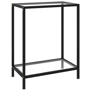 vidaXL Table console Transparent 60x35x75 cm Verre tremp&eacute;