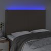 vidaXL T&ecirc;te de lit &agrave; LED Taupe 144x5x118/128 cm Tissu