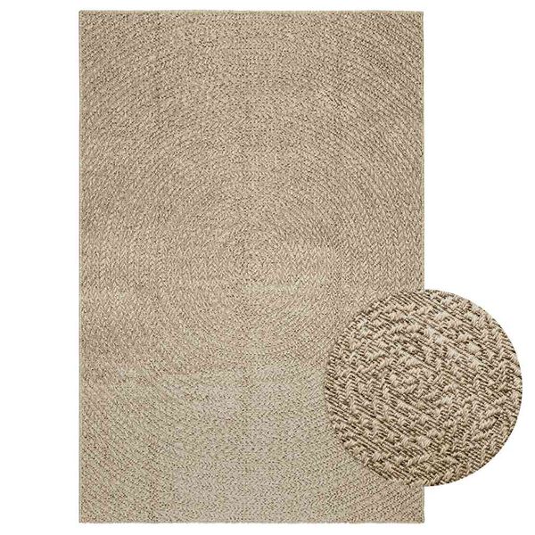 vidaXL Tapis ZIZUR beige 140x200 cm aspect de jute int&eacute;rieur ext&eacute;rieur