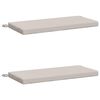 vidaXL Coussins de banc 2 pi&egrave;ces SOEST 2 pc 100 % polyester Blanc
