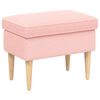vidaXL Pouf Rose 55 x 35 x 41 cm Boucl&eacute;