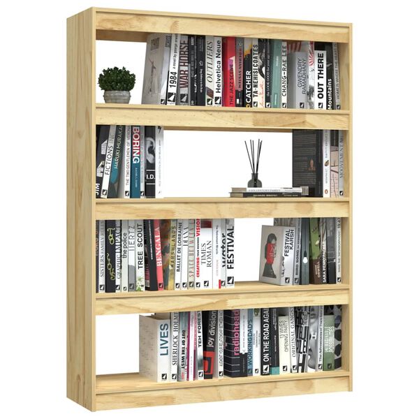 vidaXL Biblioth&egrave;que/S&eacute;parateur de pi&egrave;ce 100x30x135,5 cm pin massif