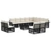 vidaXL Ensemble de canap&eacute; de jardin 13 pc Noir polyrotin