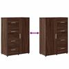 vidaXL Buffets 2 pcs ch&ecirc;ne marron 60x31x84 cm bois d'ing&eacute;nierie