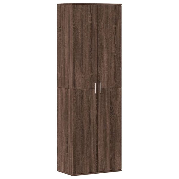 vidaXL Buffet haut chêne marron 60x35x180 cm bois d'ingénierie