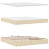 VidaXL Cadre de lit ottoman avec matelas cr&egrave;me 160x200 cm tissu