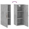 vidaXL Armoire murale gris b&eacute;ton 34,5x34x90 cm