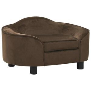 vidaXL Canap&eacute; pour chien Marron 67x47x36 cm Peluche